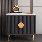 Trueliving Golden Brown Wood Side Console Table H 34" x W 36" x D 12"